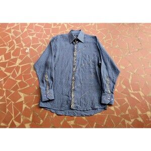 Marcello Sport Hand Painted -Paint Splattered Custom Button-up Shirt-Men's Sz 42